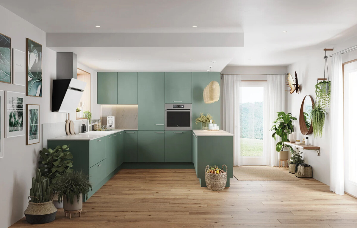 BUDAPEST Vert Eucalyptus Mat